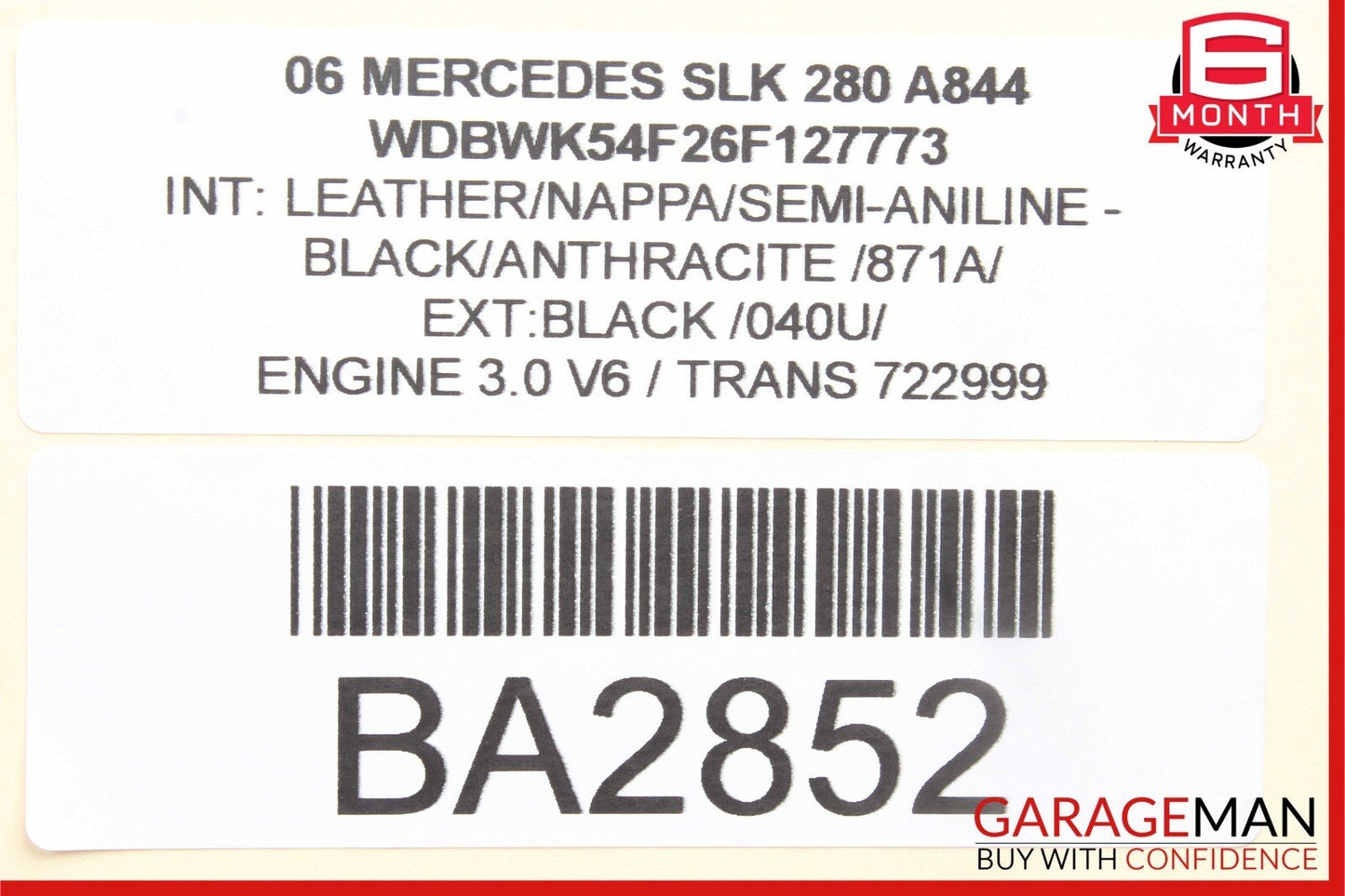 05-08 Mercedes R171 SLK280 SLK350 Front Right Side Seatbelt Seat Belt Retractor