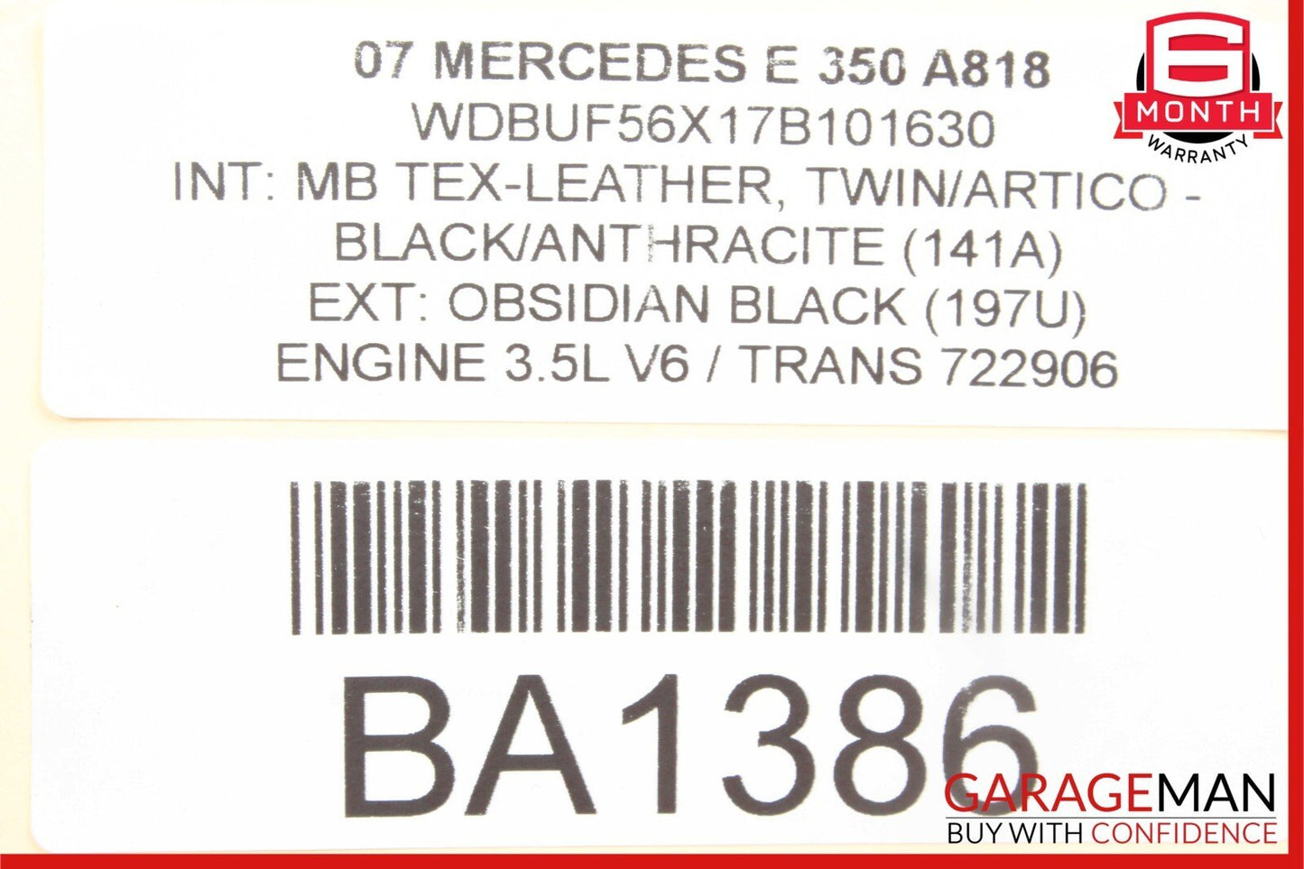 03-09 Mercedes W211 E350 E500 Rear Right Side Exterior Door Handle Black OEM