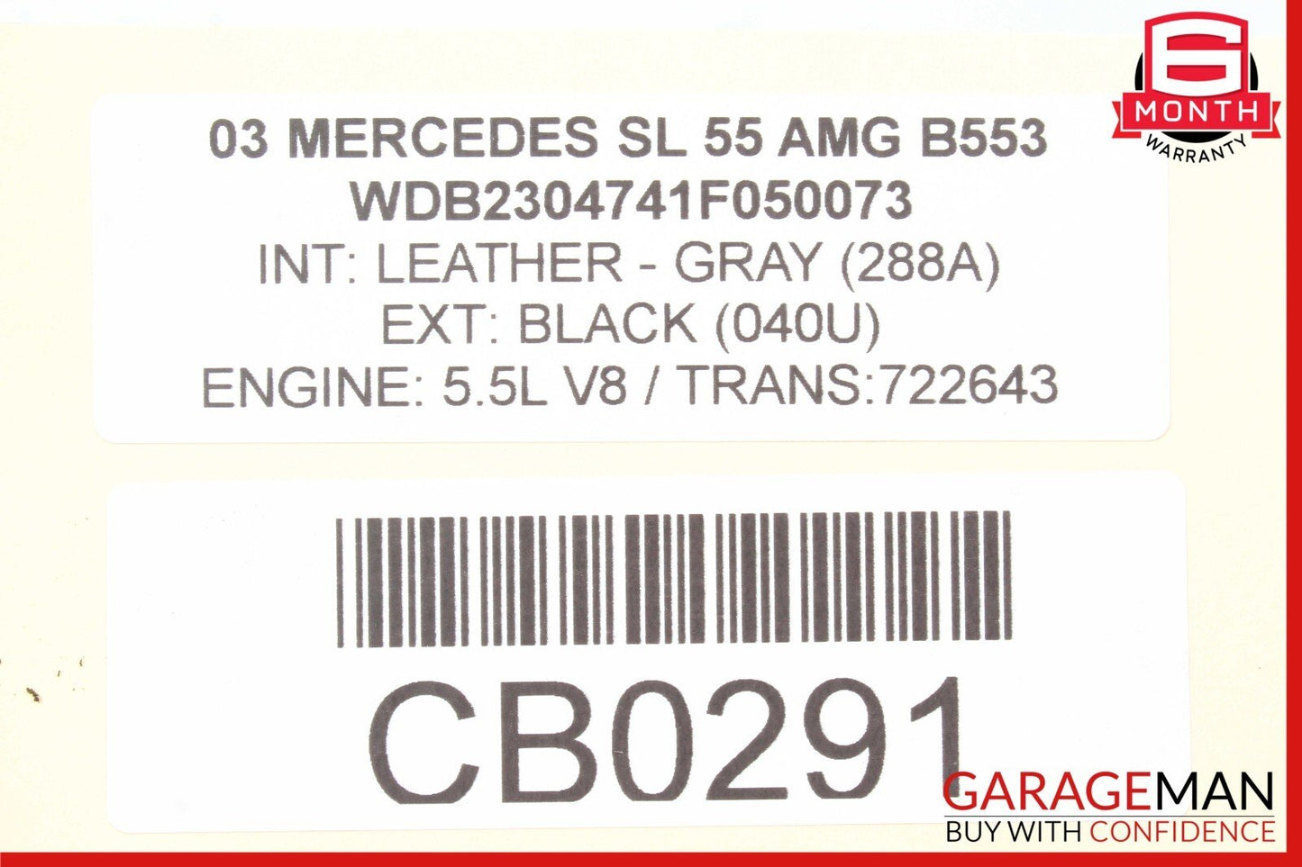 03-08 Mercedes R230 SL55 AMG SL500 SL600 Front Left Side Lower Control Arm OEM