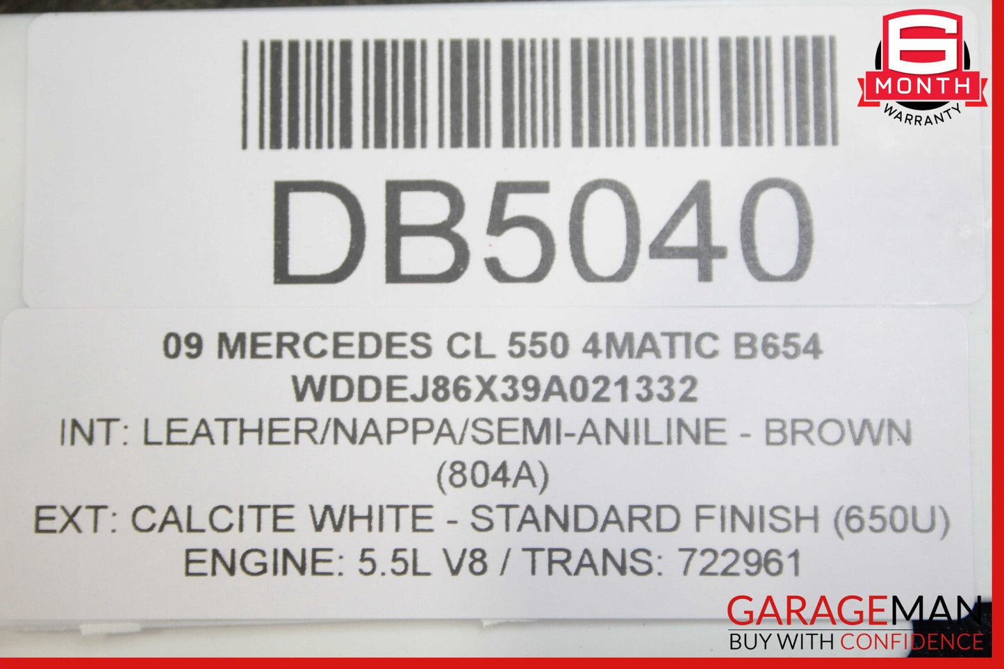 07-10 Mercedes W216 CL550 CL600 Right Passenger Side Skirt Rocker Panel Lorinser