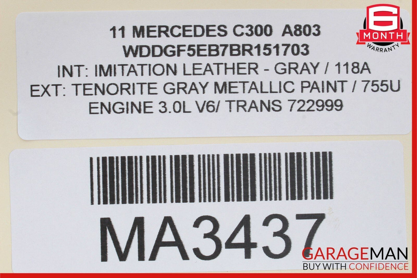 08-11 Mercedes W204 C300 C350 Center Console Shift Shifter Plastic Trim Cover