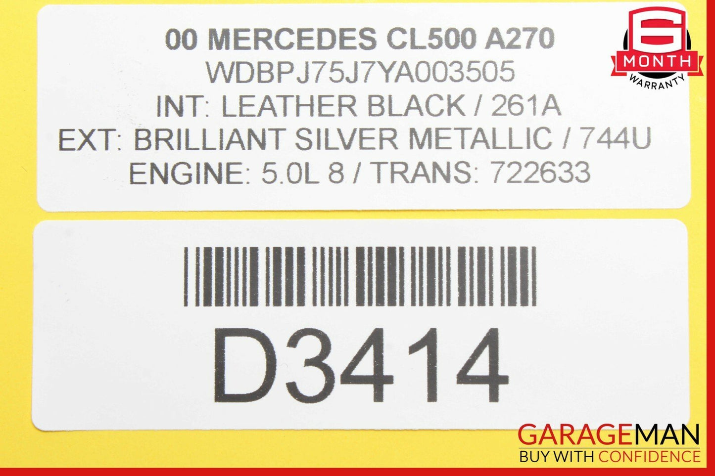 00-09 Mercedes W215 CL500 Front Right or Left Seat Control Valve Block Module