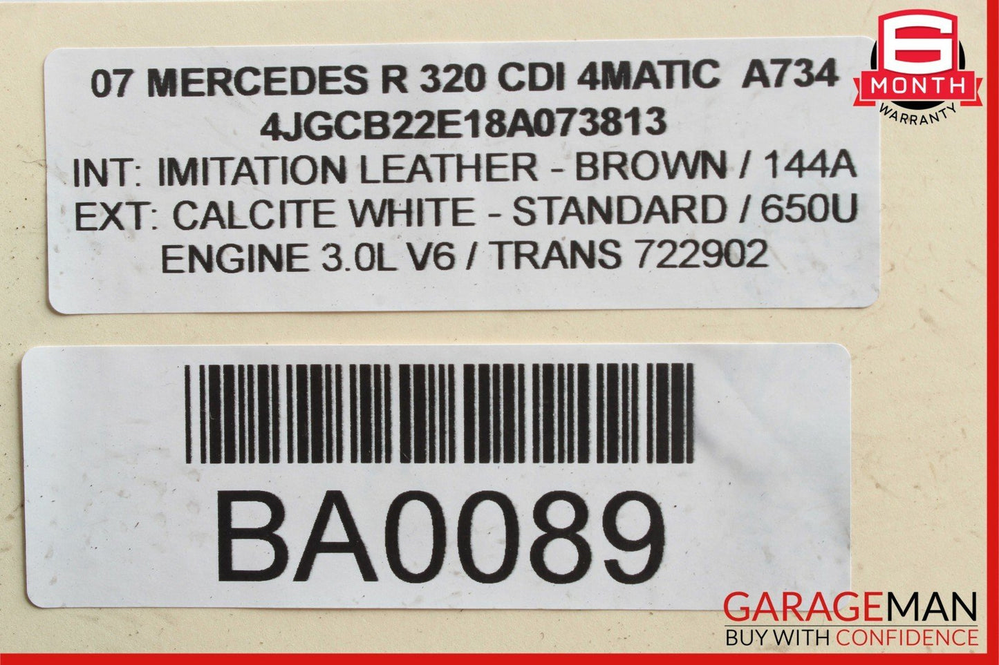 06-10 Mercedes W251 R320 R350 Front Left Driver Side Shock Absorber Spring Strut