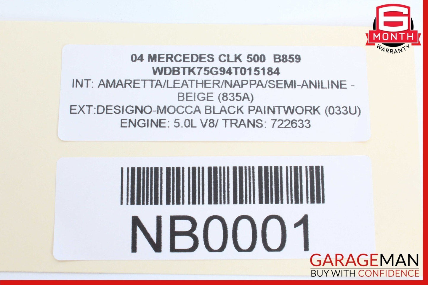 03-09 MERCEDES W209 CLK500 FRONT SUPPORT REINFORCEMENT TRIM OEM