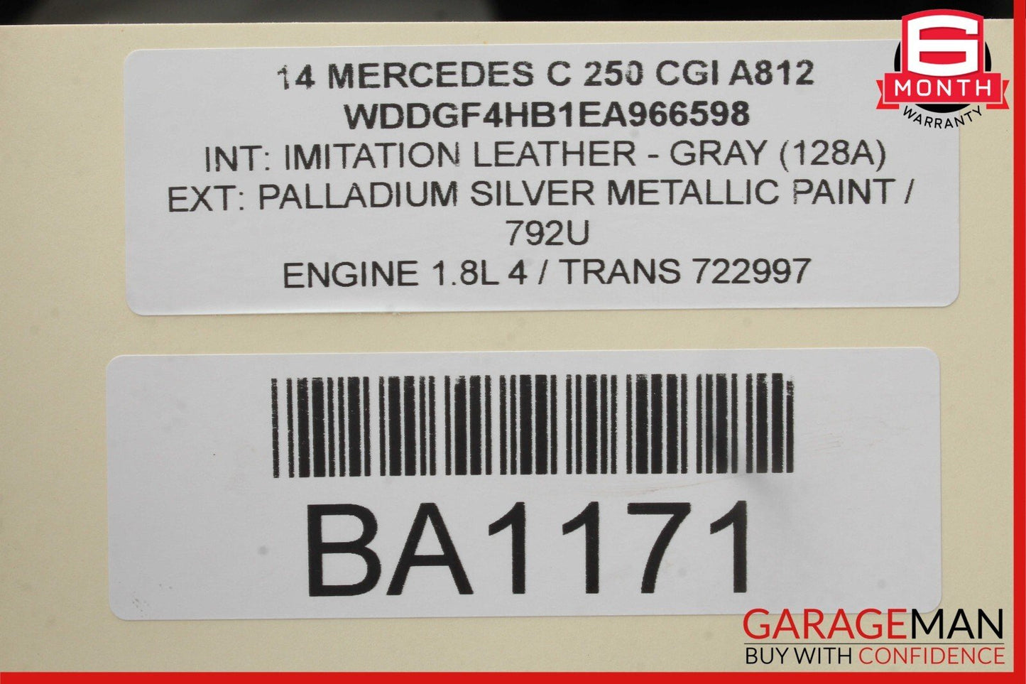08-16 Mercedes W212 E400 GLK350 C250 Rear Left Door Window Regulator Motor Unit