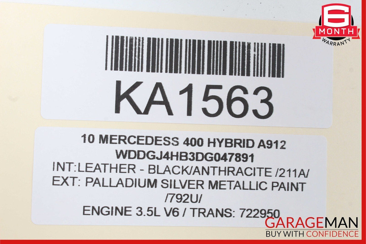 07-13 Mercedes W221 S400 S550 S63 AMG Front Left Side Exterior Door Handle Black
