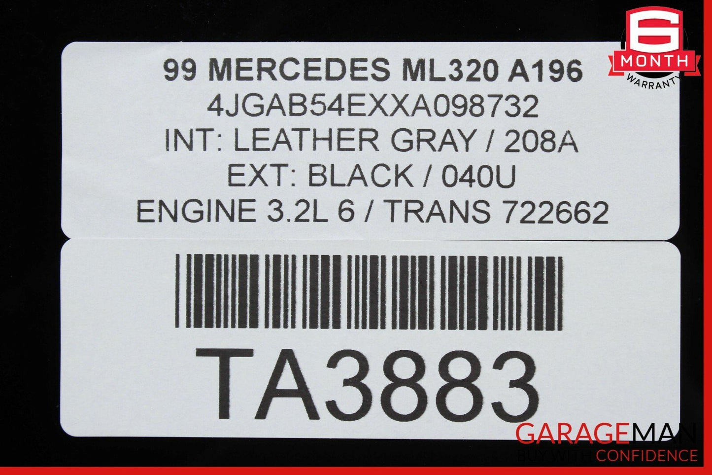 98-05 Mercedes W163 ML320 ML55 AMG ML500 Rear Hatch Trunk Windshield Glass OEM