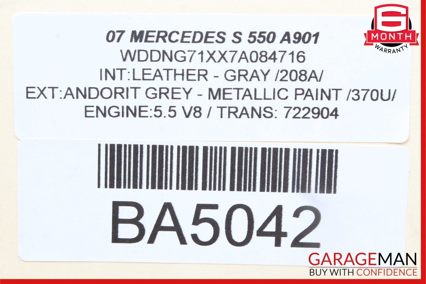 07-13 Mercedes W221 S550 Front Right Side Exterior Door Handle Keyless Go Silver