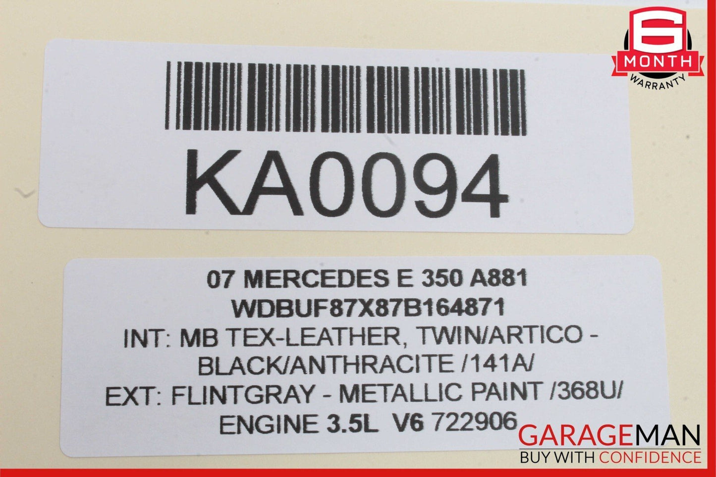 03-09 Mercedes W211 E350 E500 Rear Left Side Door Lock Latch Actuator Keyless Go
