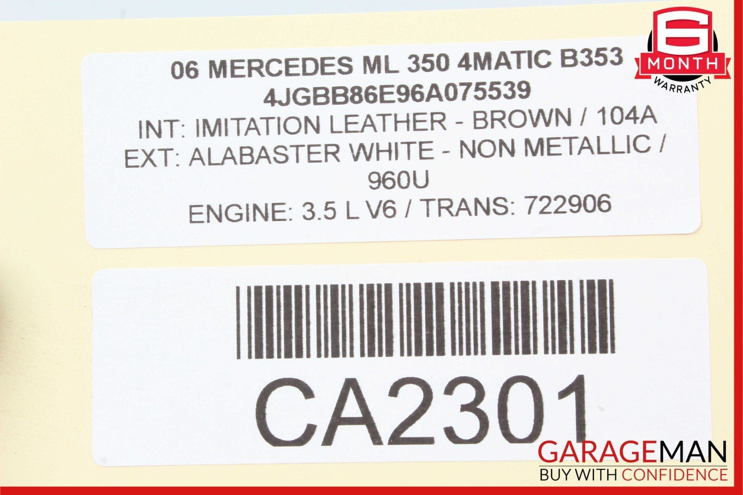 06-09 Mercedes W164 ML350 ML500 Audio Sound Speaker Front Right or Left Side OEM