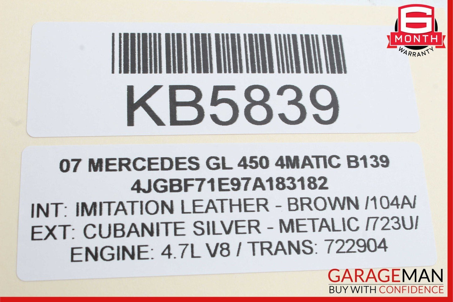 06-10 Mercedes X164 GL450 4MATIC Front Left Driver Door Control Module OEM