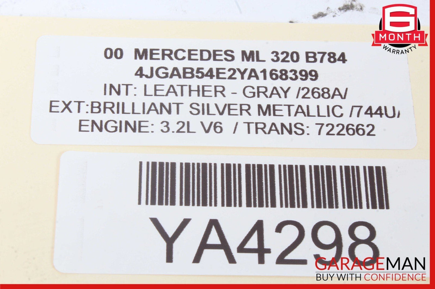 98-01 Mercedes W163 ML320 ML430 ML55 Center Console Trim Cover Panel Bezel Wood