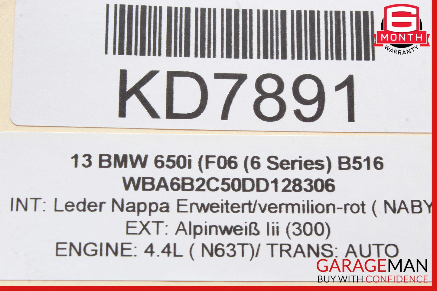 13-19 BMW 650i F06 Rear Right Trunk Antenna Module OEM