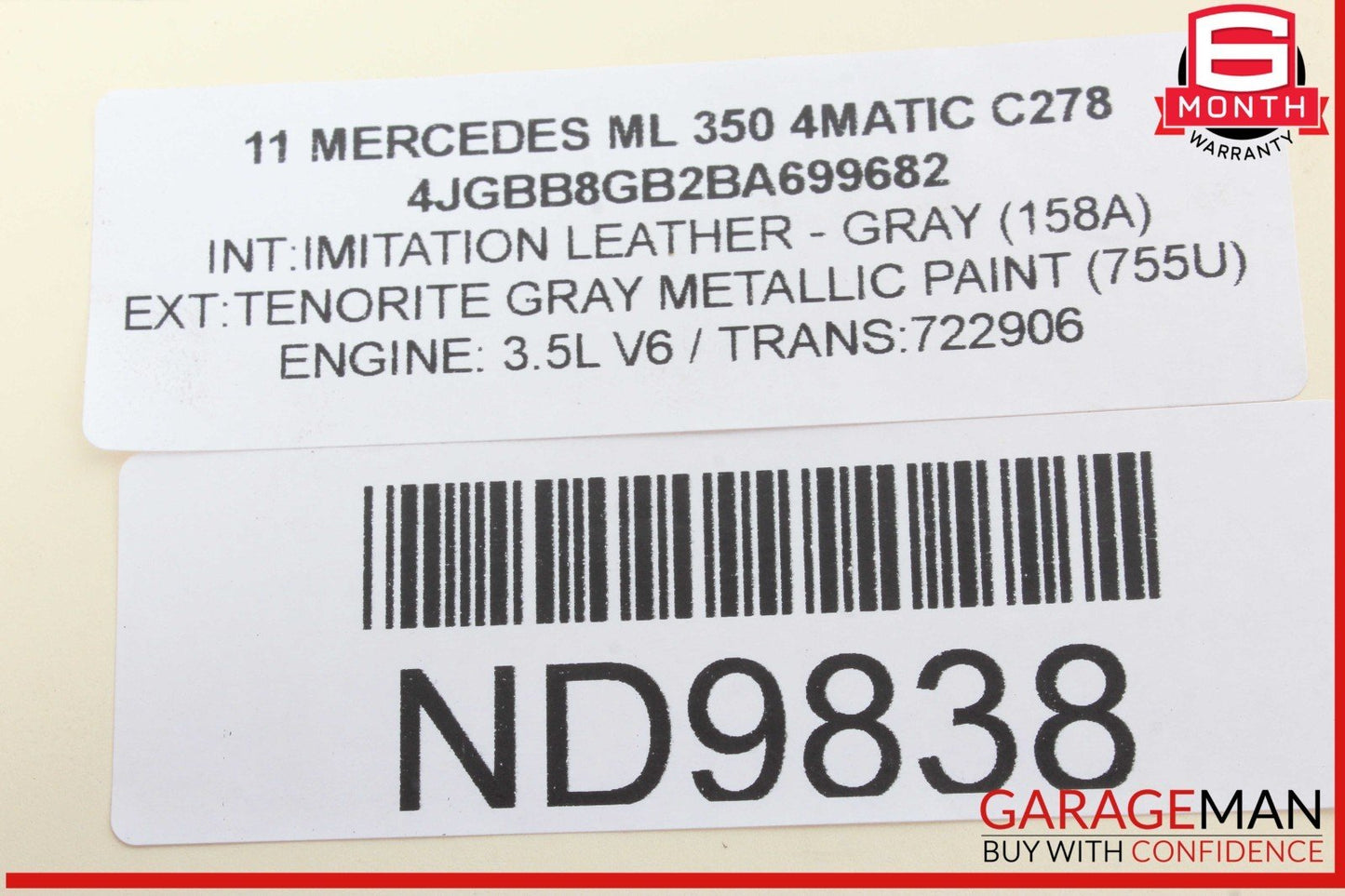 09-13 Mercedes W164 ML350 4MATIC Sirius Satellite Radio Receiver 1719060700 OEM