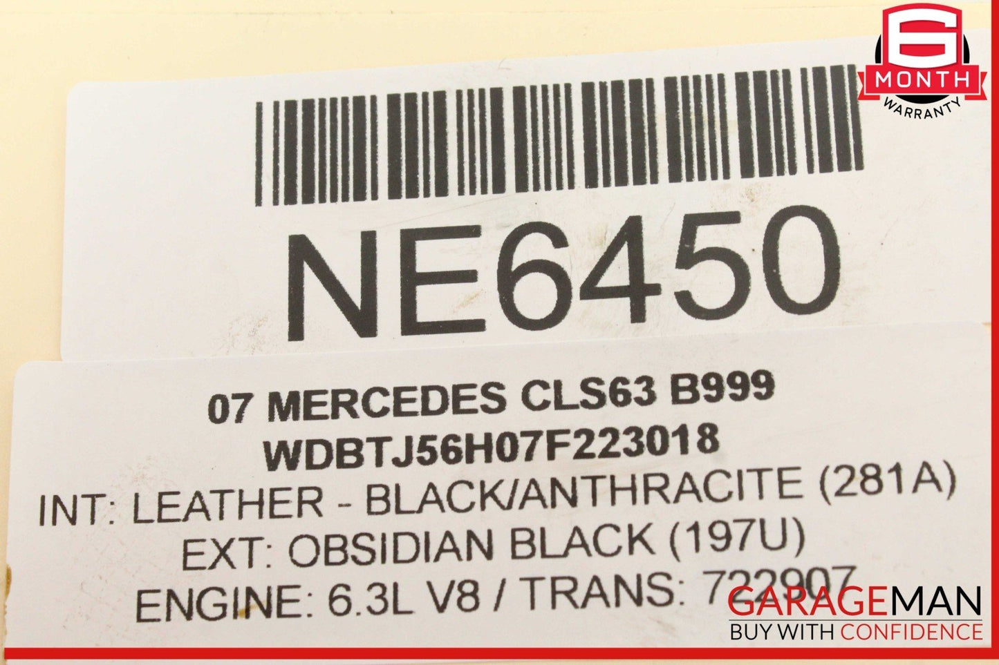 07-15 Mercedes W219 CLS63 E63 SL63 AMG 6.3L Engine Water Pump 1562000501 OEM