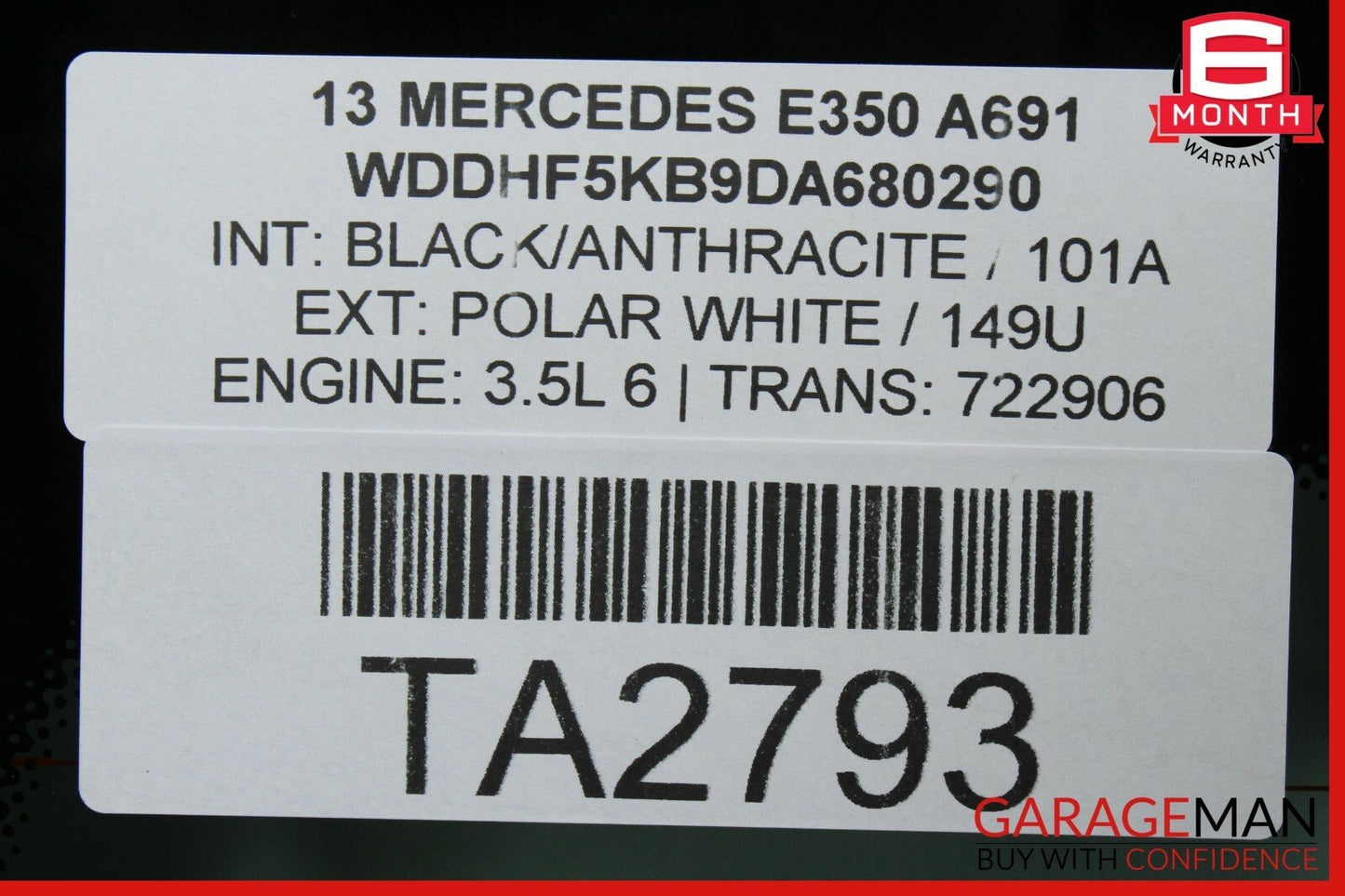 10-16 Mercedes W212 E350 E400 Sedan Rear Windshield Wind Shield Window Glass