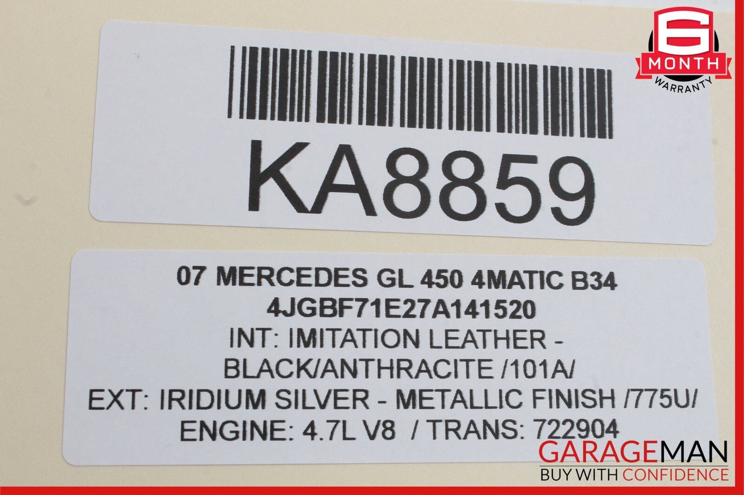 06-13 Mercedes GL450 ML500 R350 Front Left Side Exterior Door Handle Assembly