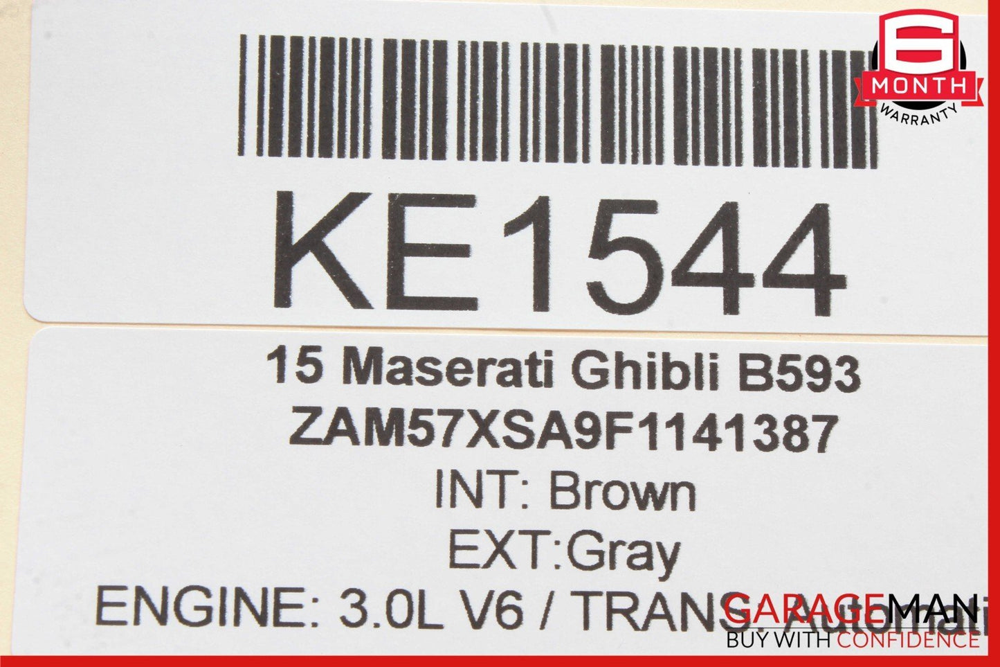 14-17 Maserati Ghibli M157 3.0L ECU ECM Engine Computer Control Module Unit