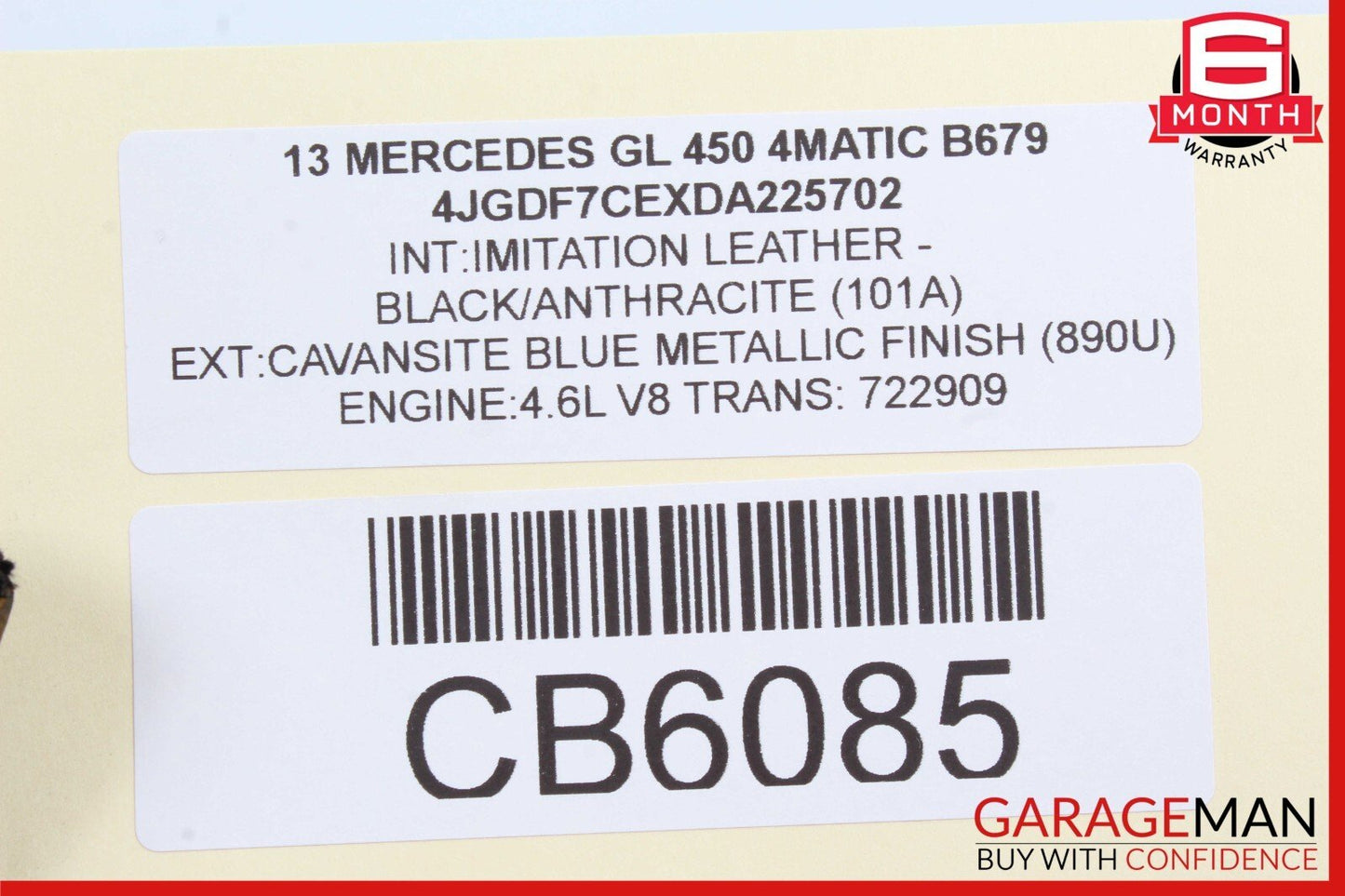 13-16 Mercedes X166 GL450 Front Left Side Mirror Glass Rear View Blind Spot Assy