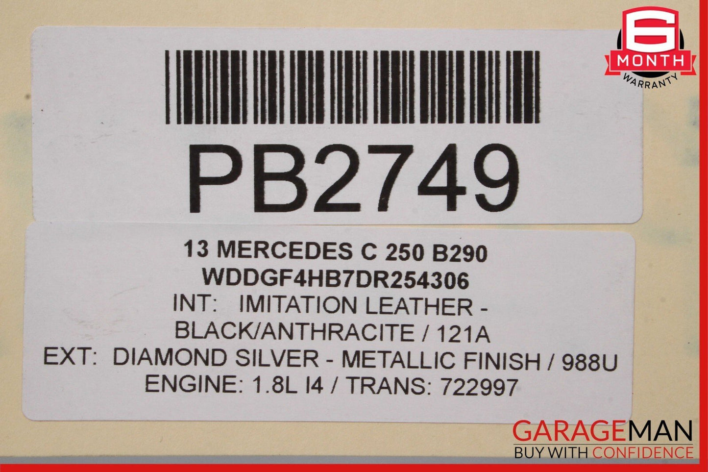 12-15 Mercedes W204 C250 SLK250 7G AT Automatic Transmission Assembly 722.997