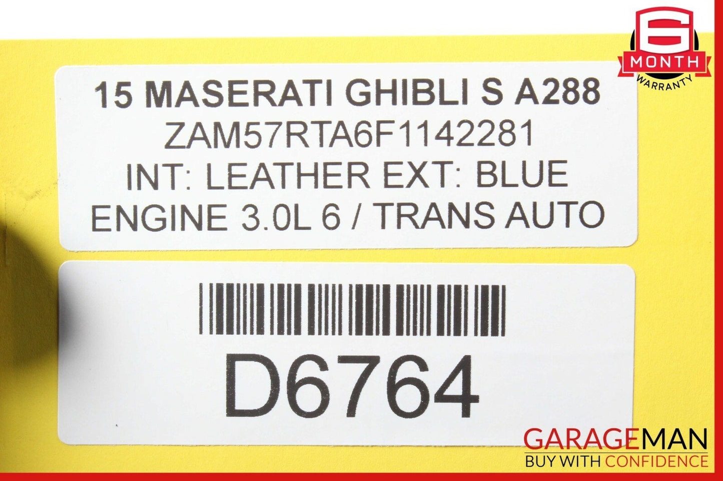 14-17 Maserati Ghibli Left Driver Side Rocker Skirt Molding Moulding Panel Blue