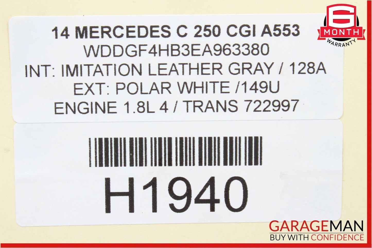 10-17 Mercedes W204 C250 Coupe E350 Front Upper Seat Cushion Bladder Bolster OEM