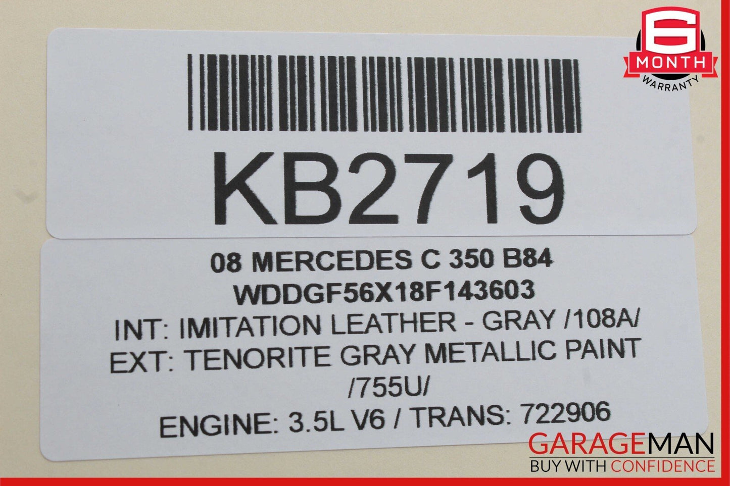 08-17 Mercedes W204 C350 Trunk Lid Latch Lock Actuator w/ Cylinder Mechanism OEM