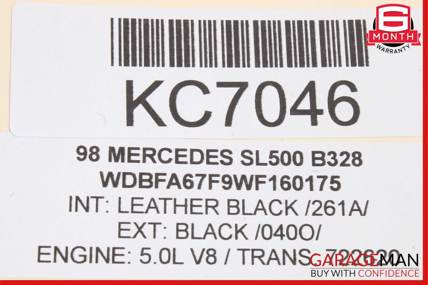 90-02 MERCEDES R129 SL500 FRONT LEFT TOP UPPER ROOF COVER PANEL TRIM TAN A2 OEM