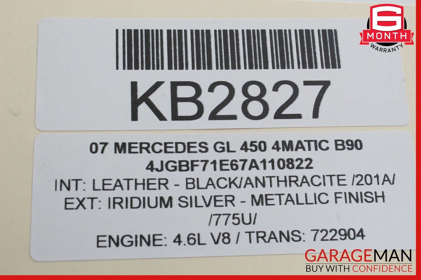 07-09 Mercedes X164 GL450 4MATIC Front Right Side Foglight Fog Light Lamp OEM