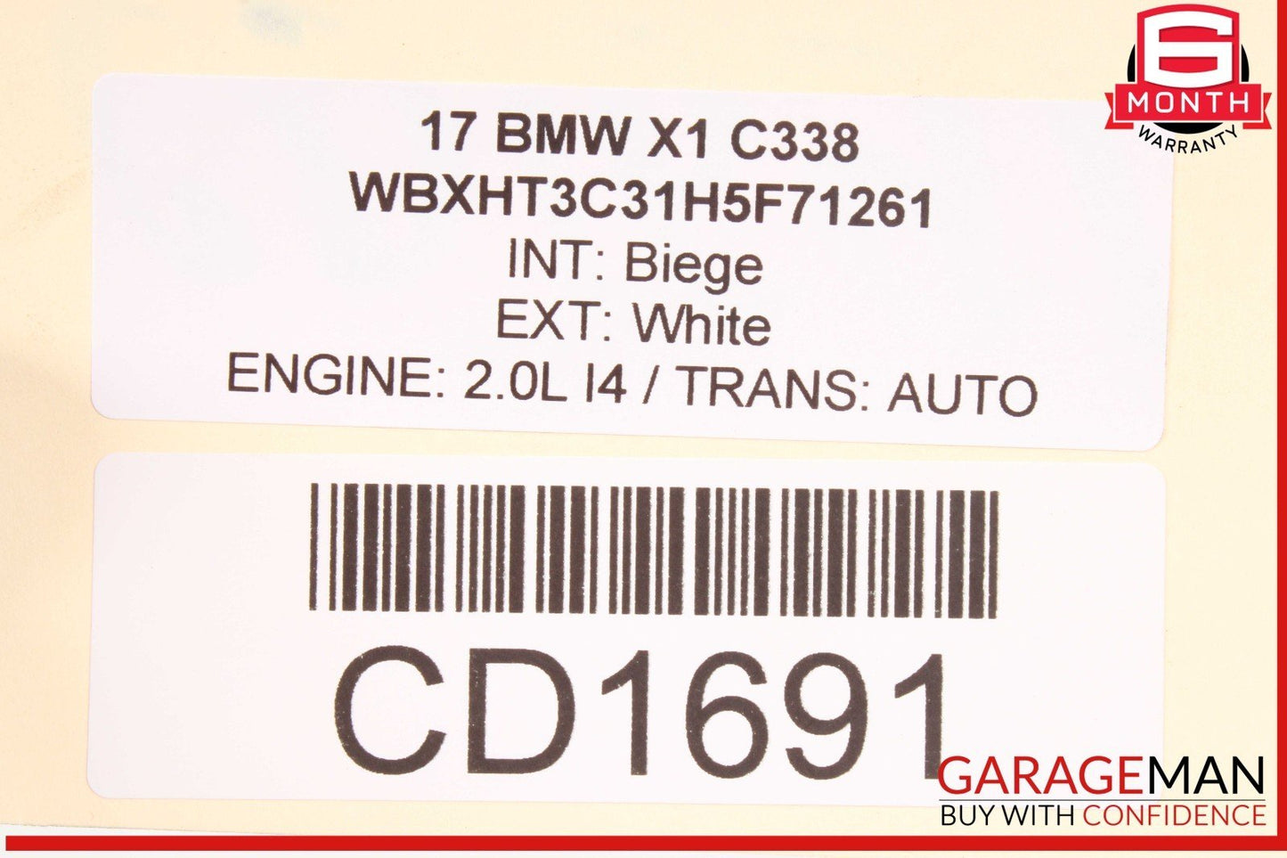 16-22 BMW X1 F48 Rear Subframe Undercarriage Cradle Crossmember OEM