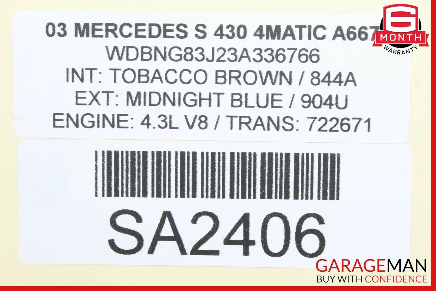 00-06 Mercedes W220 S430 CL500 CLK500 Voice Command Control Module SYN9266B OEM