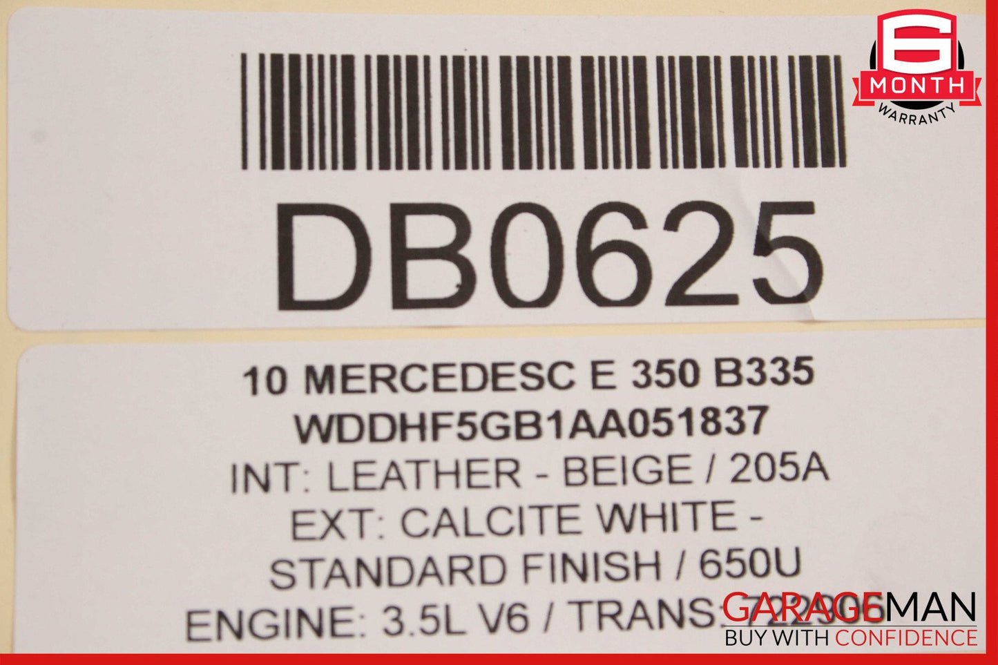 10-16 Mercedes W212 E350 Sedan Rear Left Side Door Shell Assembly Calcite White