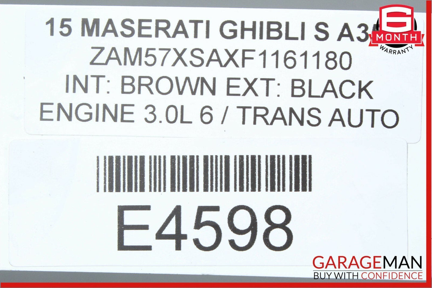 14-18 Maserati Ghibli Rear Suspension Subframe Cross Member Crossmember Frame