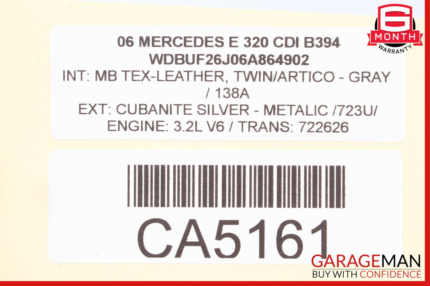 05-06 Mercedes W211 E320 CDI OM648 Exhaust Manifold OEM