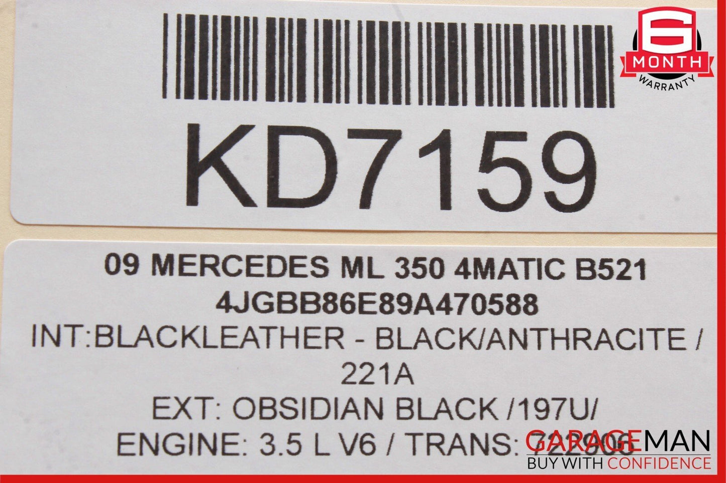 07-09 Mercedes X164 GL450 R350 ML350 GL450 DVD Video Player 1648707989 OEM