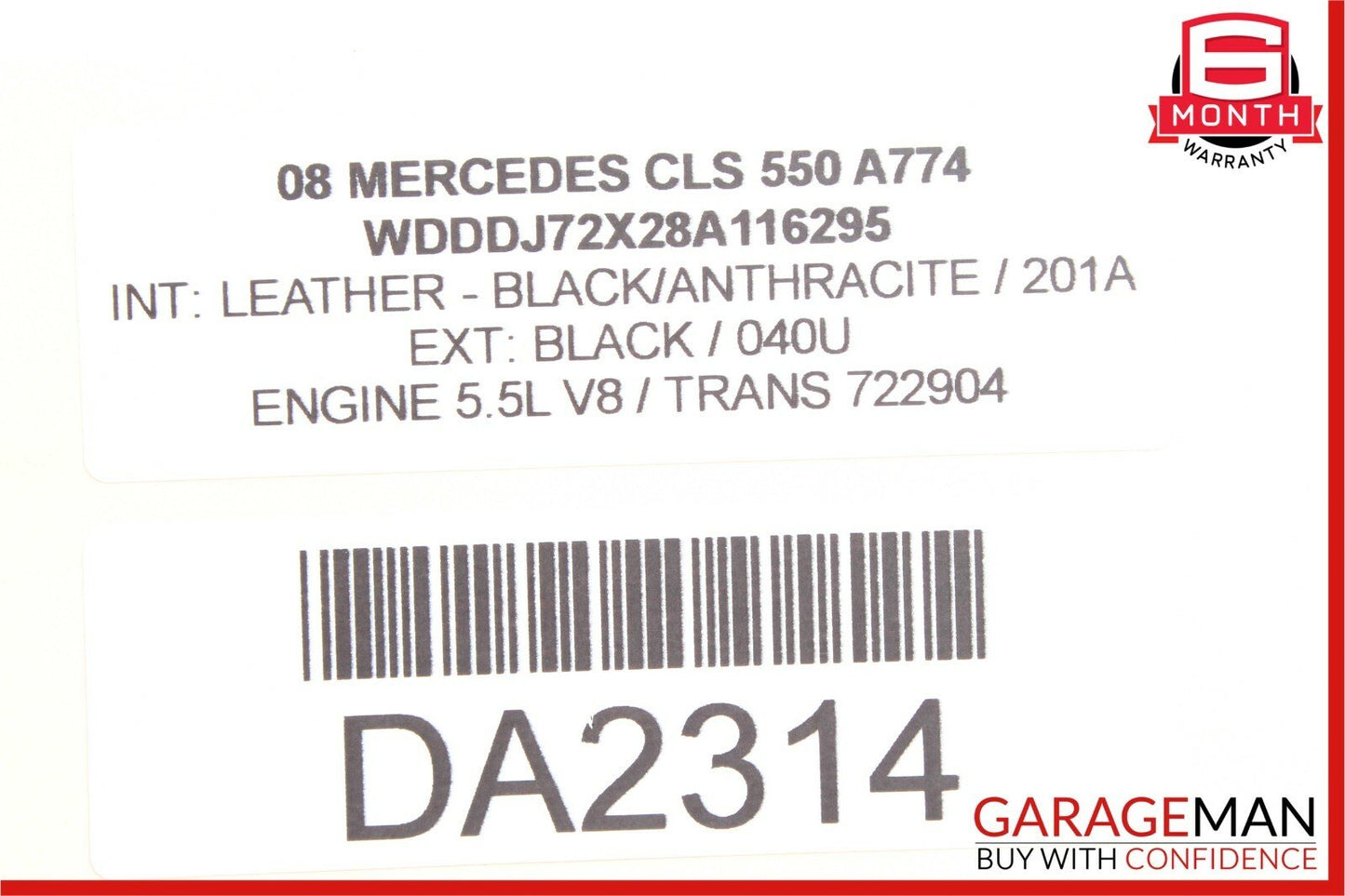 06-11 Mercedes W219 CLS550 CLS55 AMG Rear Right Side Door Control Module OEM