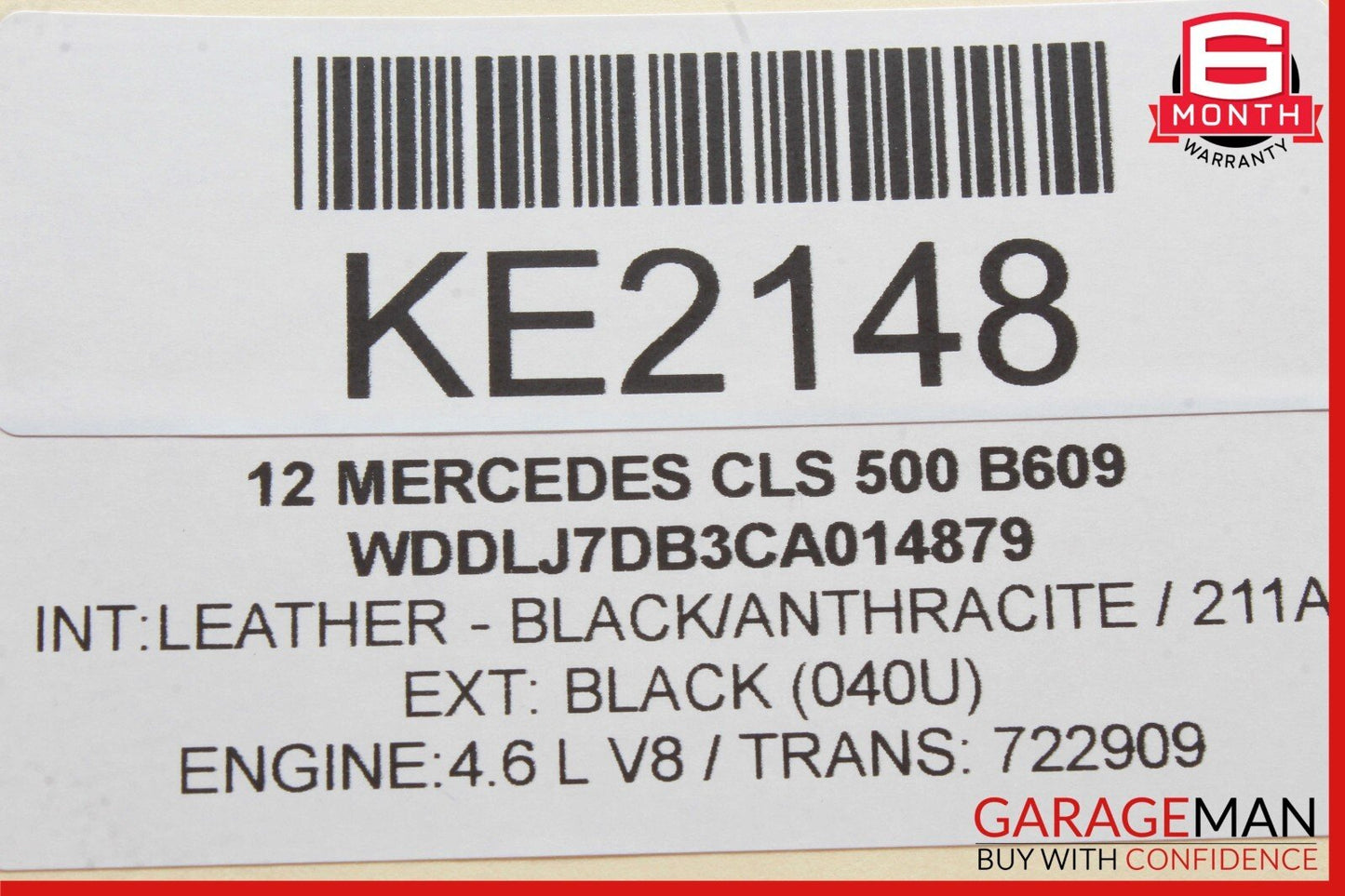 12-18 Mercedes W218 CLS550 Rear Left Side Exterior Door Handle Bezel