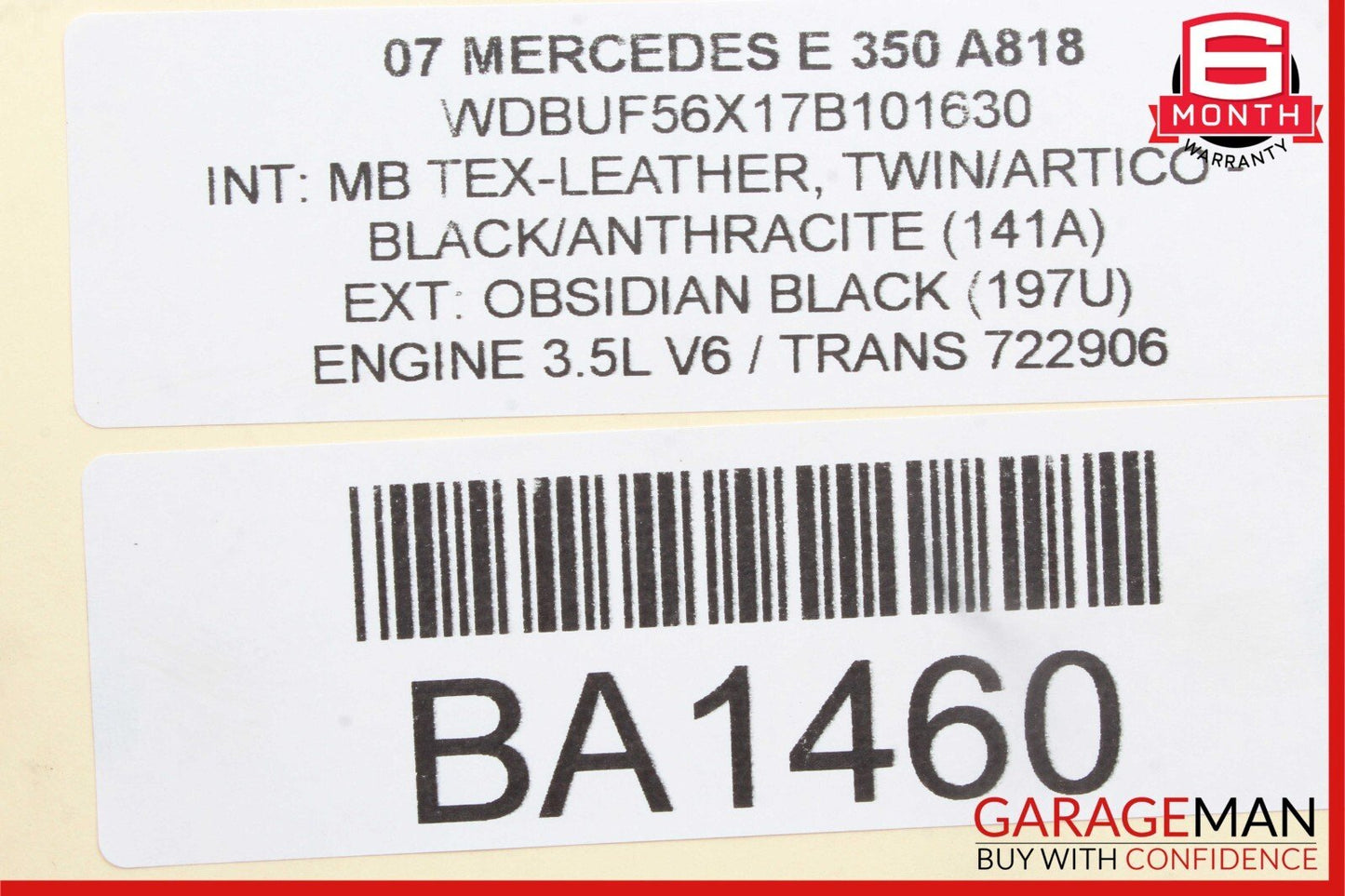03-11 Mercedes W211 E320 E350 CLS550 Rear Overhead Dome Light Reading Map Gray