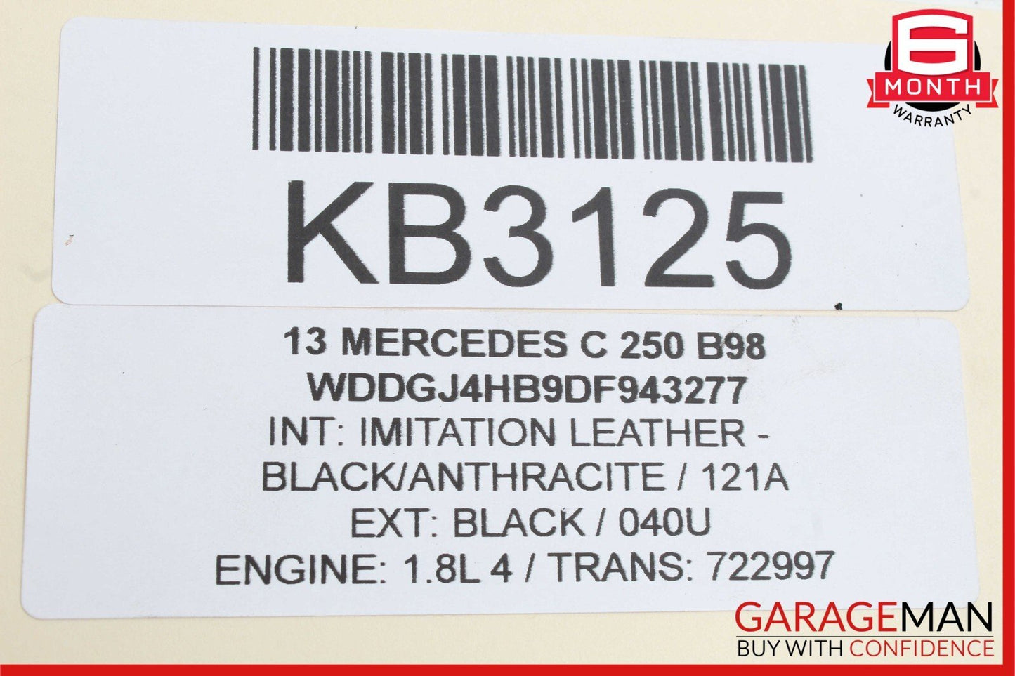 12-15 Mercedes C250 SLK250 1.8L Bosch Engine Starter Motor