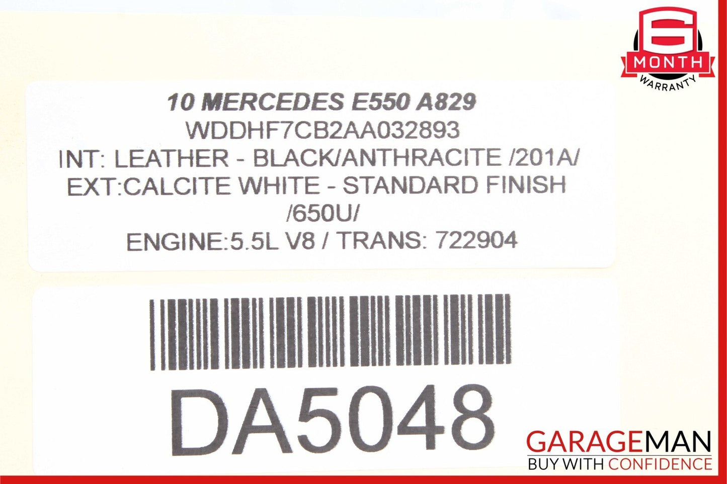 10-16 Mercedes W212 E350 E550 Overhead Dome Light Lamp Black 2129061000 OEM