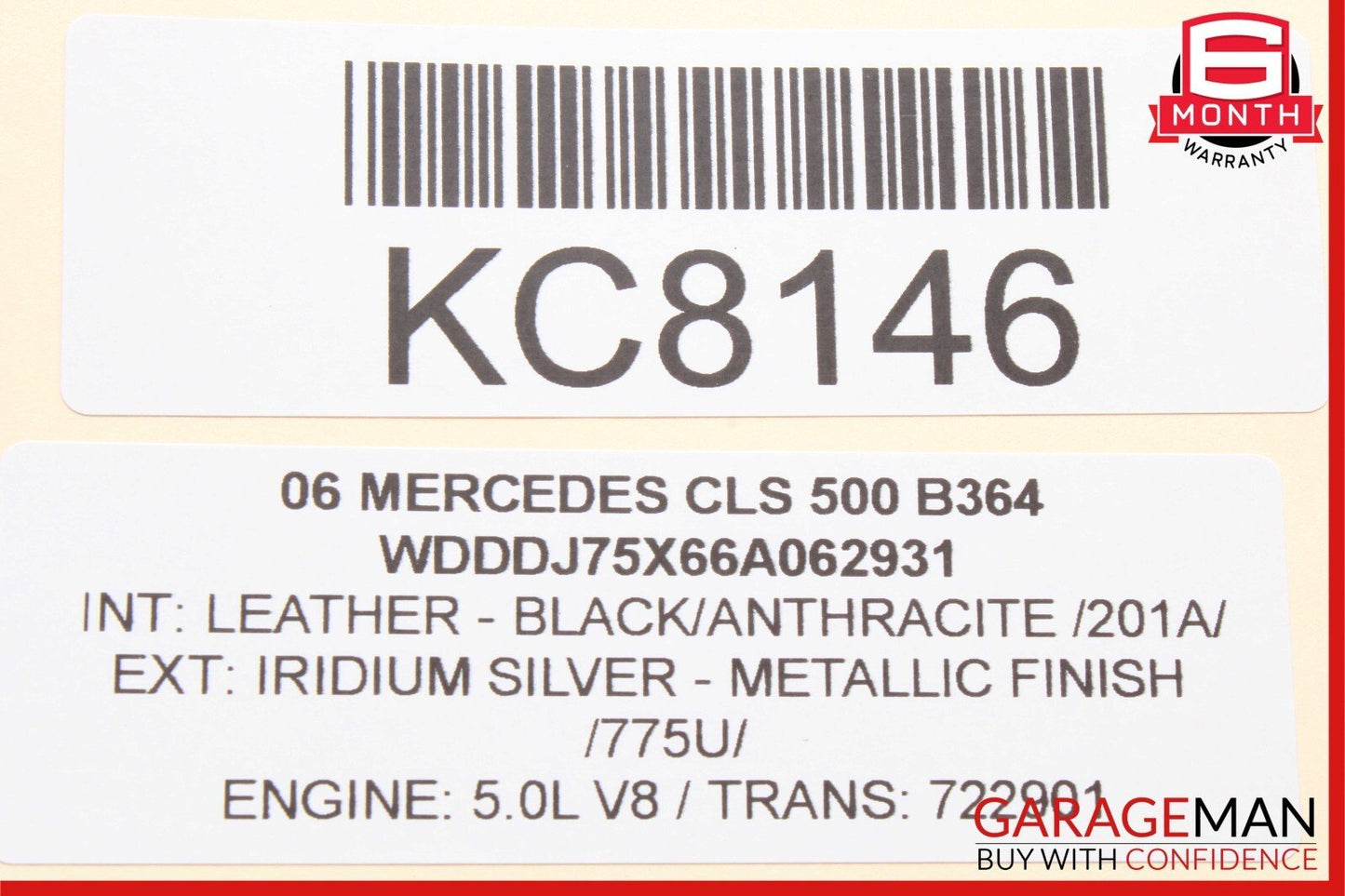 06-11 Mercedes W219 CLS500 Rear Right Passenger Side Exterior Door Handle Silver