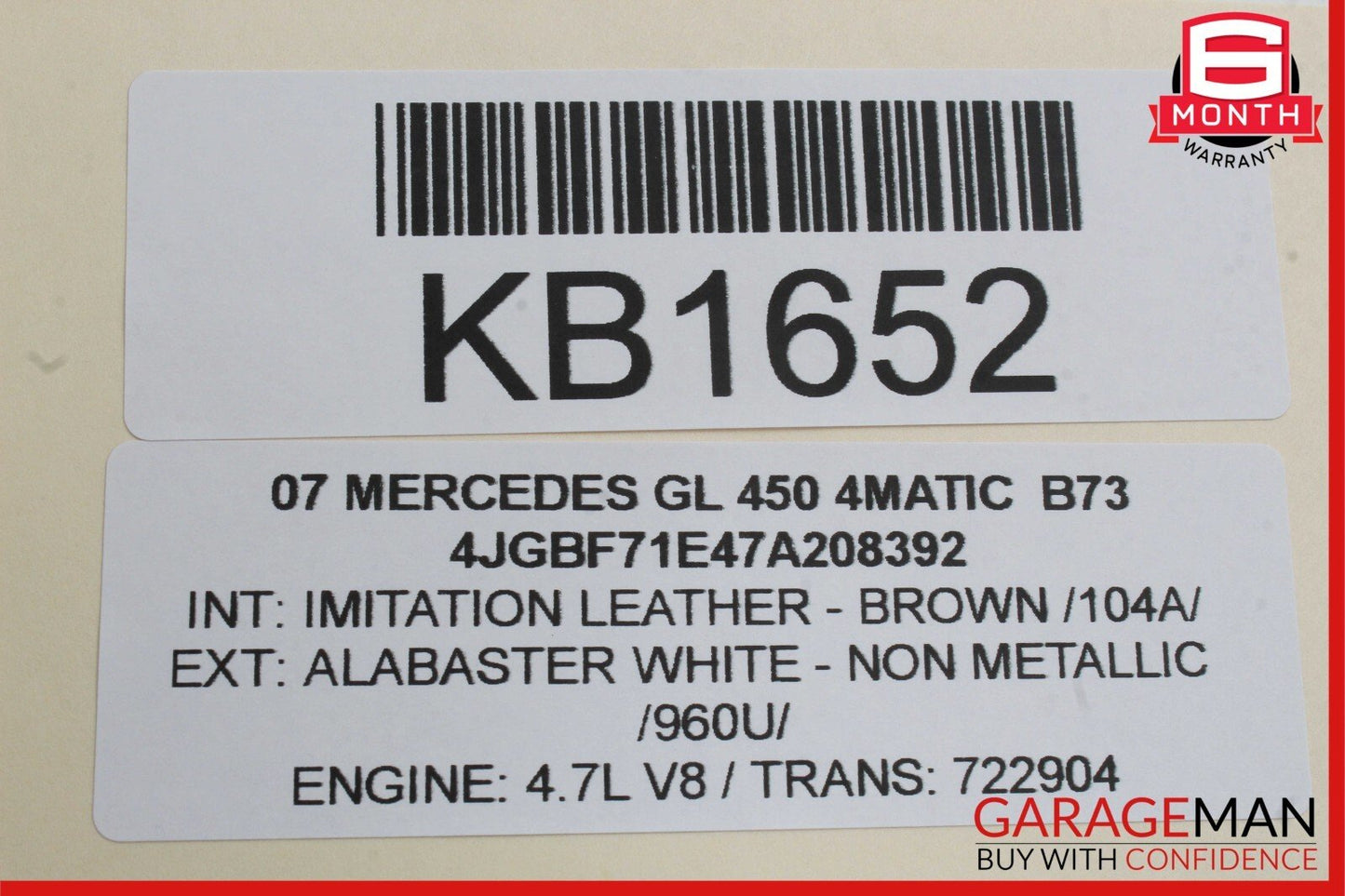06-13 Mercedes X164 GL450 ML450 Front Right Side Exterior Door Handle White OEM