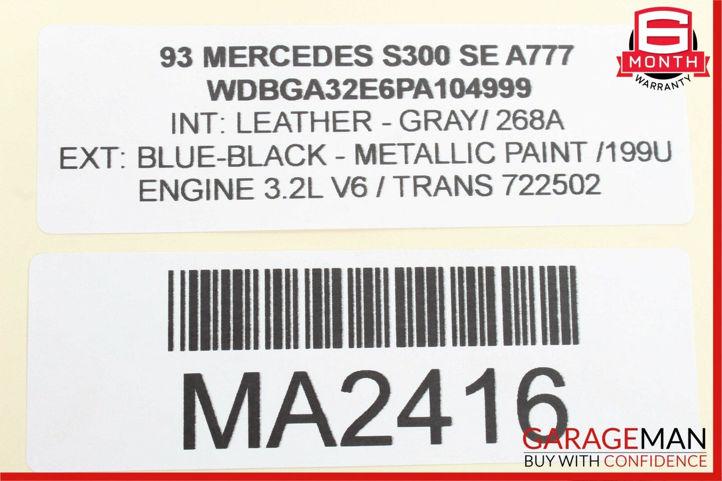 92-93 Mercedes W140 300SE TCM Transmission Control Module Unit OEM