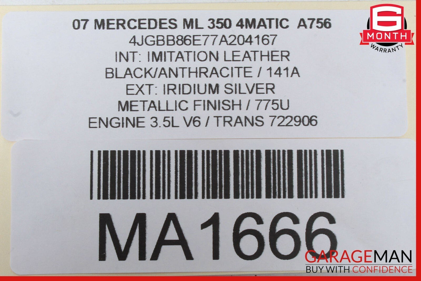 06-13 Mercedes W164 ML350 Left Driver Door Corner Tweeter Speaker Black OEM