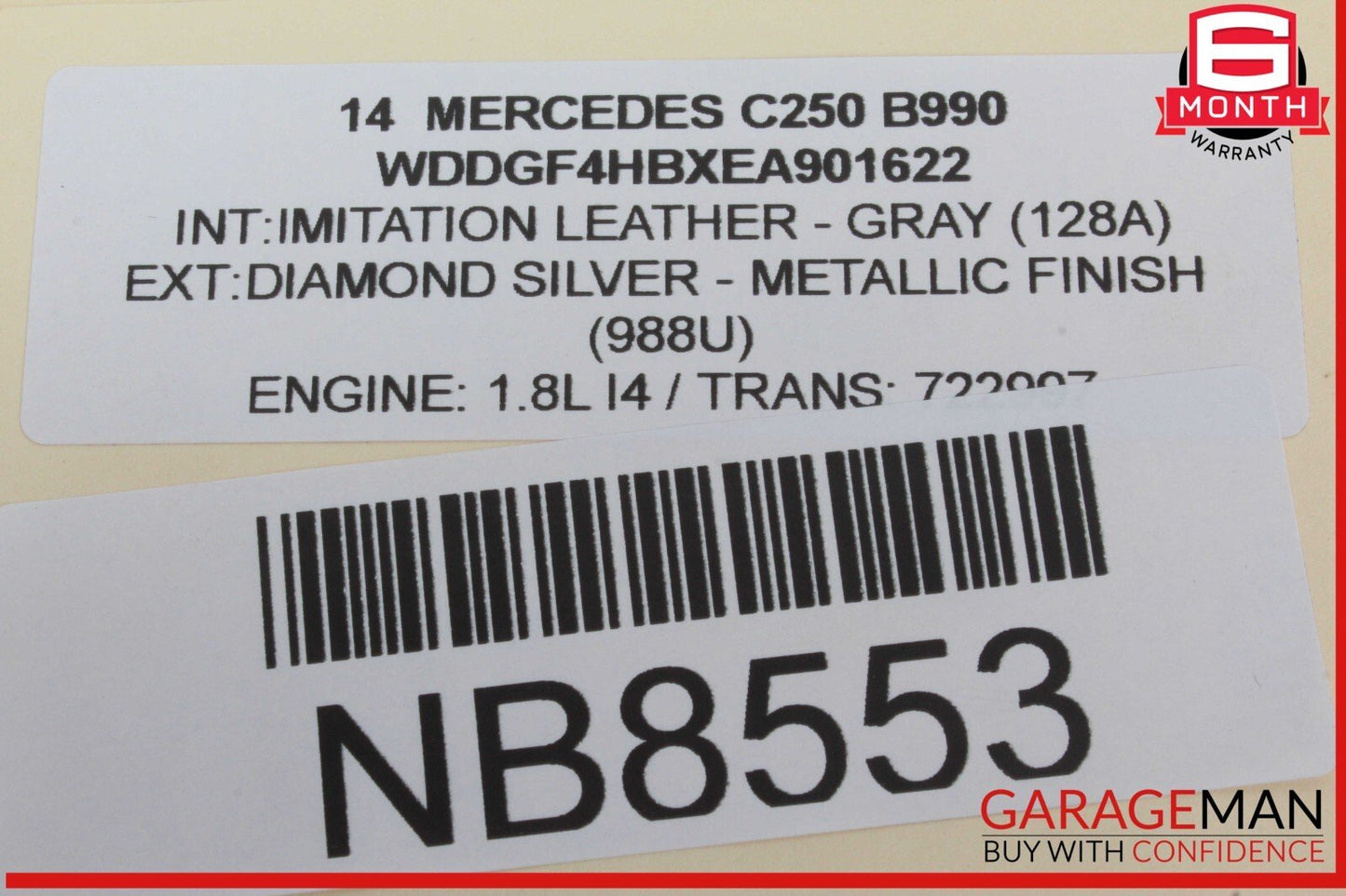 08-15 Mercedes W204 C250 C300 Front Right Passenger Side Dash Airbag