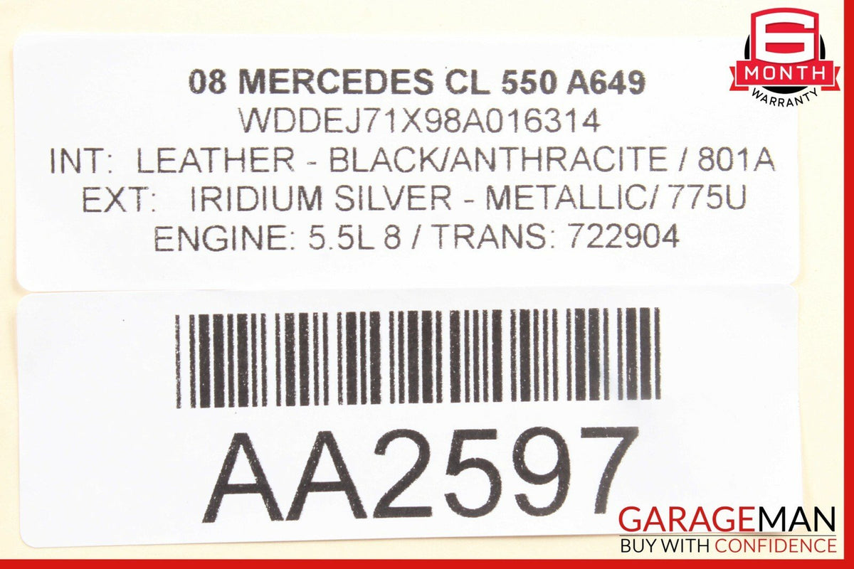07-13 Mercedes W216 CL550 Front Right Passenger Side Door Window Regulator Motor