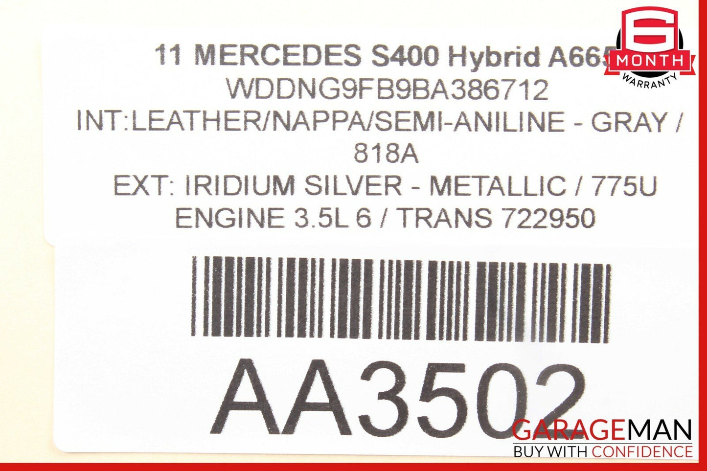 07-13 Mercedes W221 S400 S63 AMG Rear Right or Left Door Control Module OEM