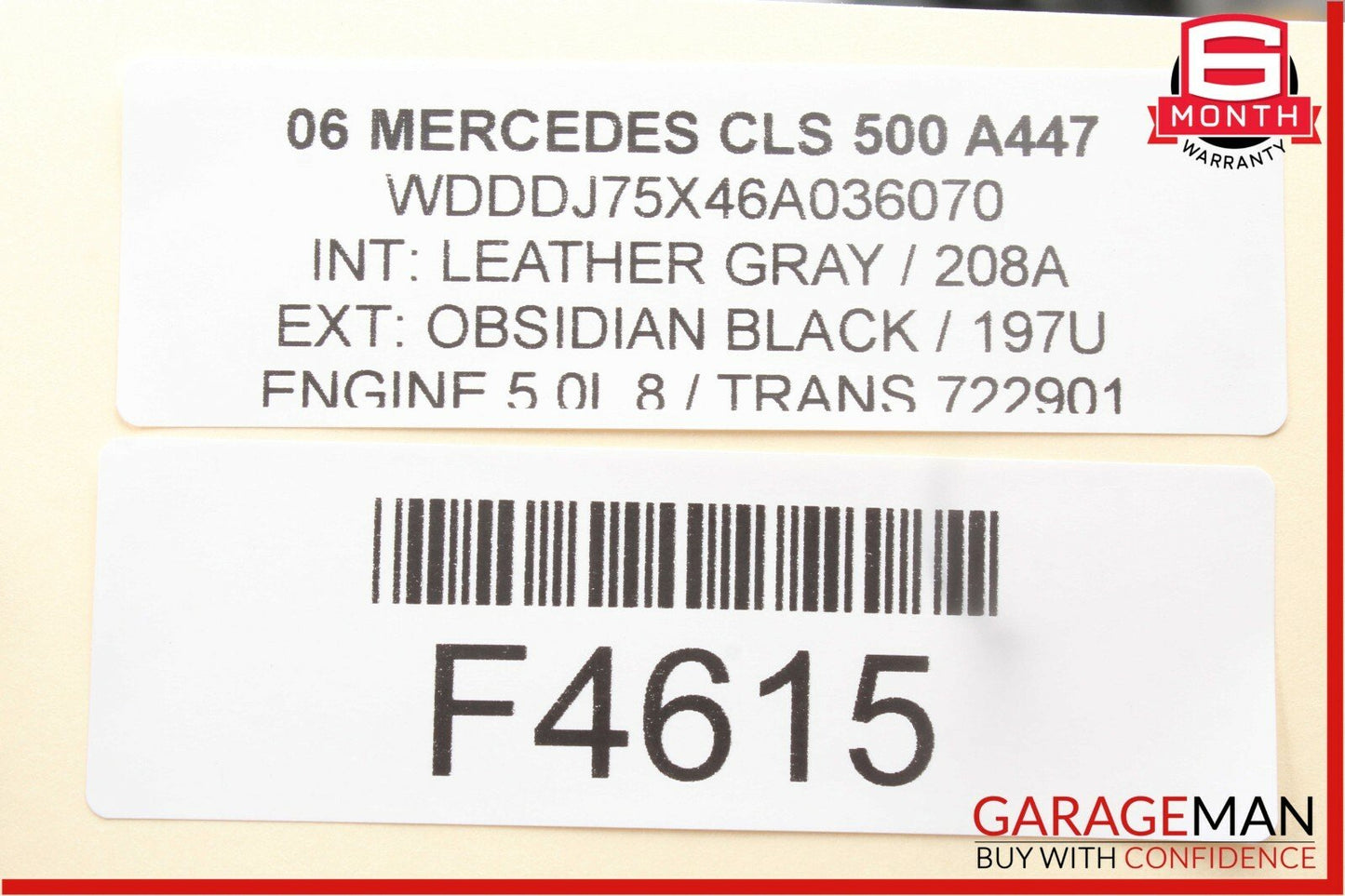06-11 Mercedes W219 CLS500 CLS63 AMG Interior Rear View Mirror OEM