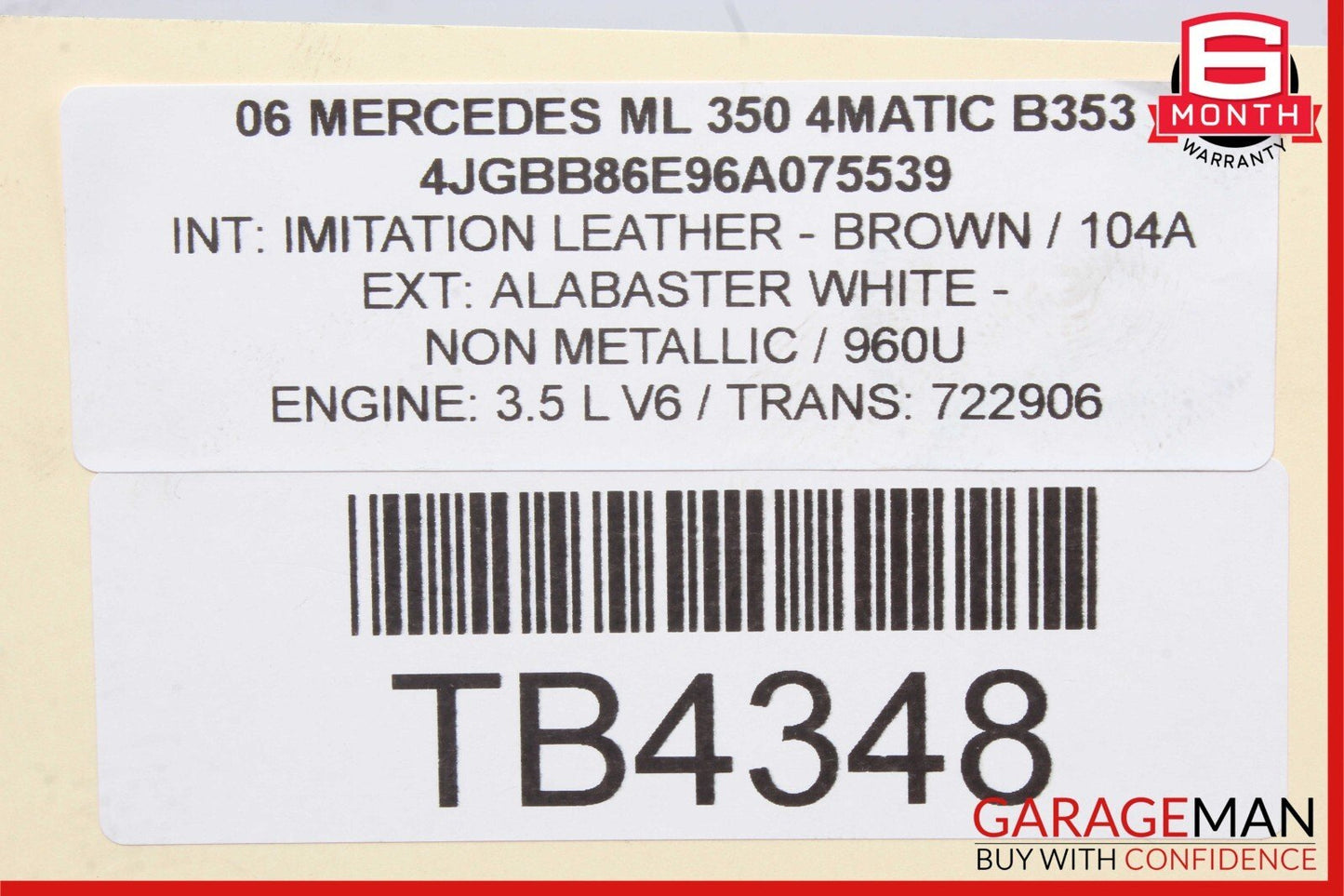 06-12 Mercedes W164 ML350 GL550 R350 Front Brake Calipers Set 1644202383 OEM