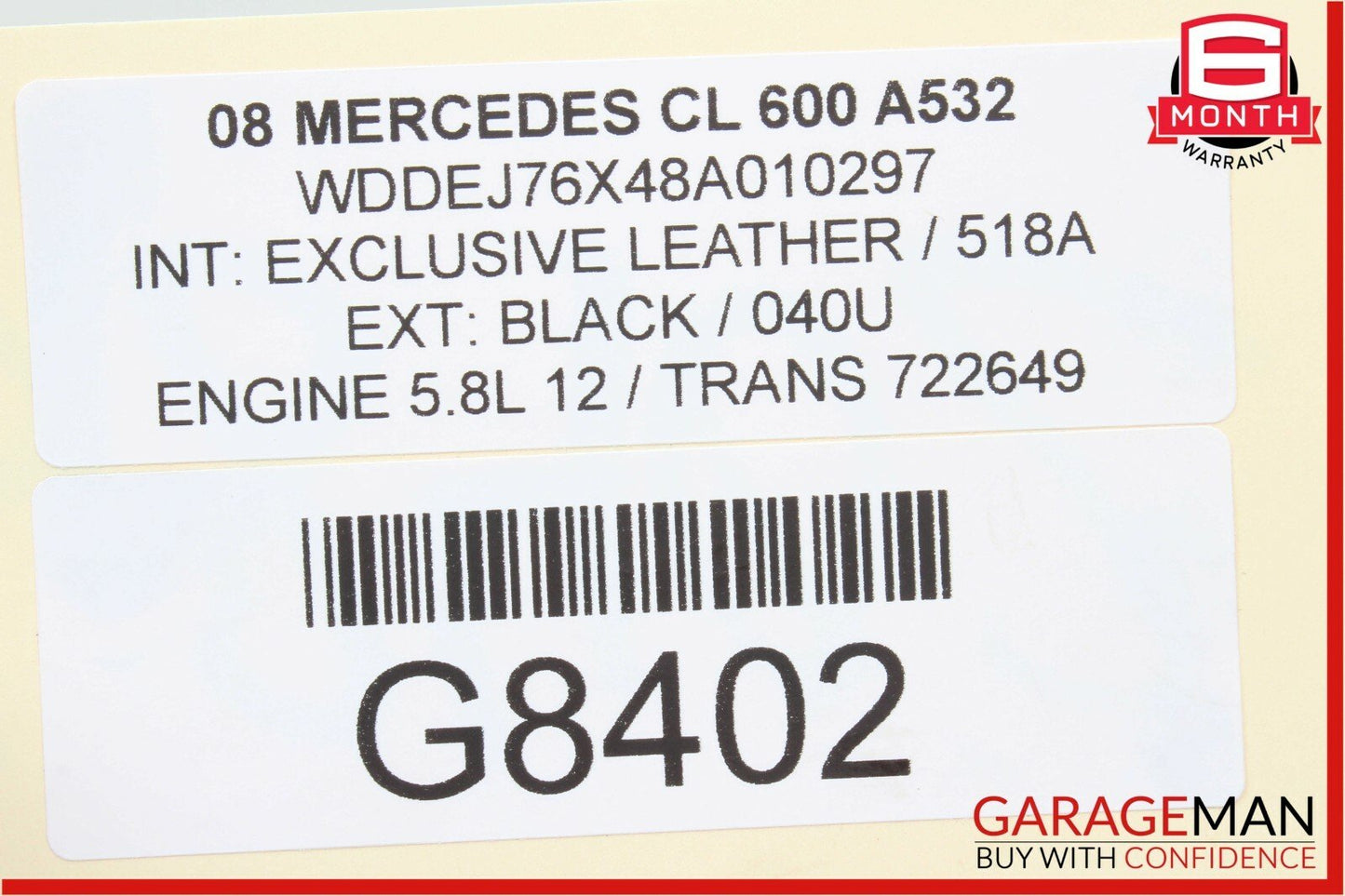 07-14 Mercedes W216 CL63 AMG S550 Rear Left Camber Strut Upper Control Arm OEM